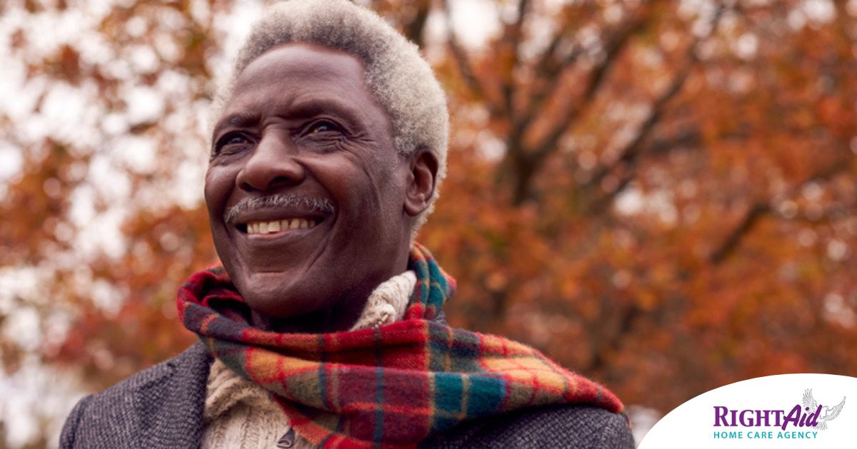 Senior home care helping a senior to manage seasonal depression.